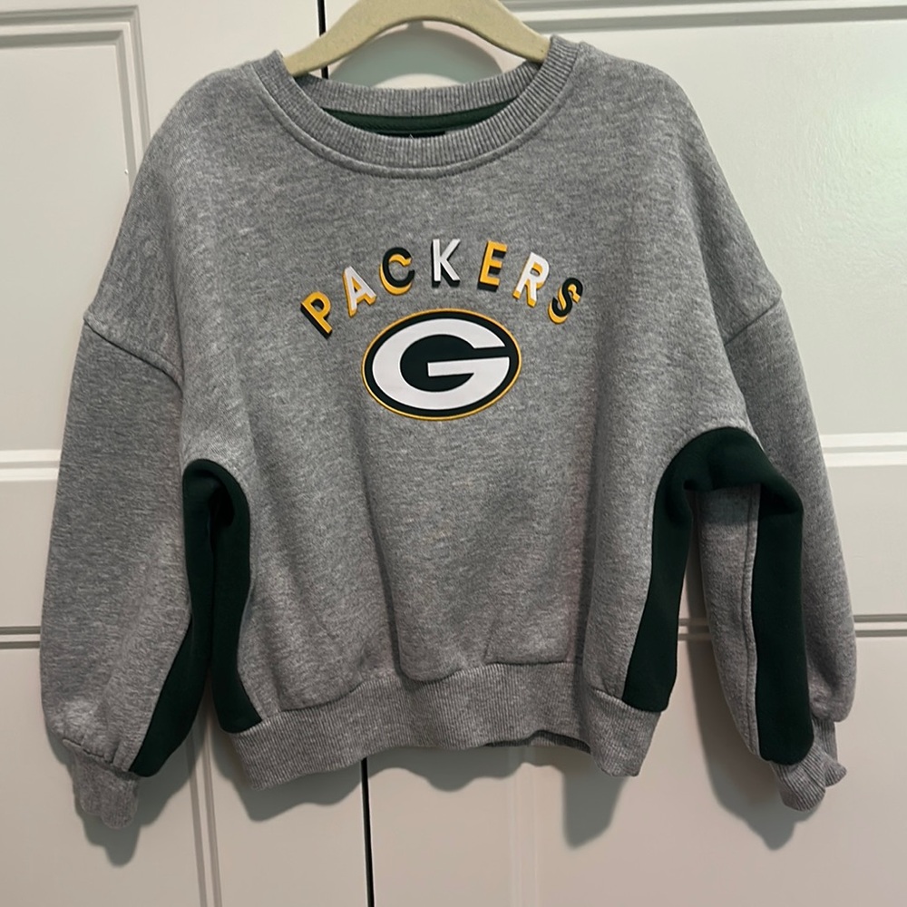 NFL Team Apparel Gray Packers Sweatshirt for kids